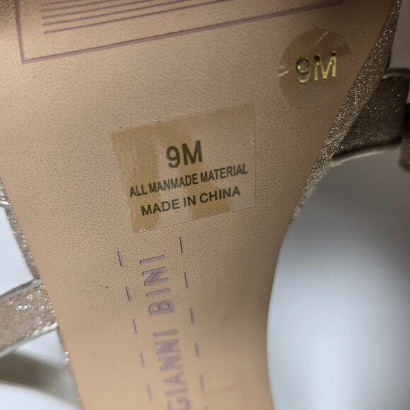 Gianni Bini Corielle Metallic Gold Heels Women's Stiletto Dress Evening Formal 9 - Picture 8 of 8